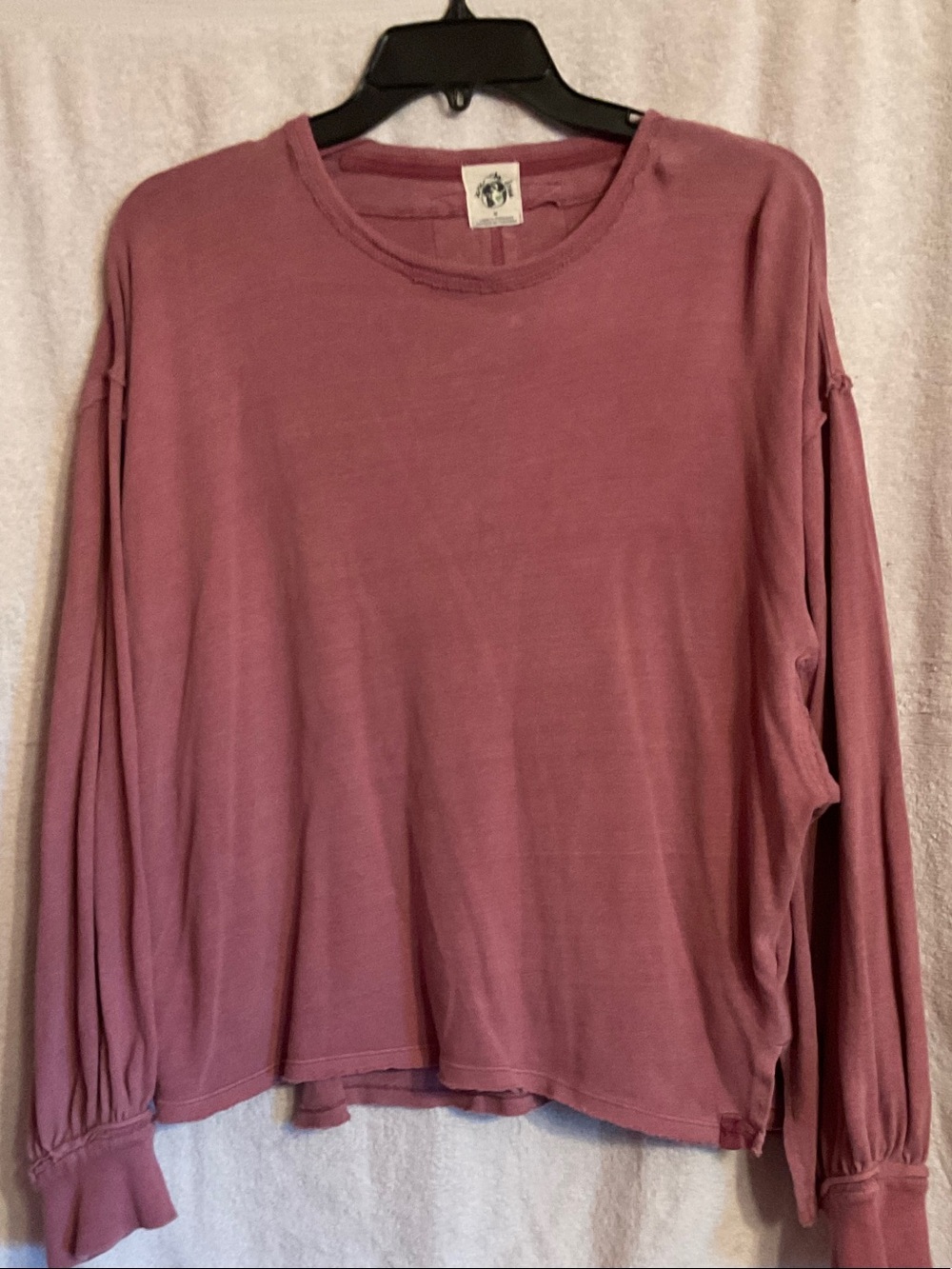 We The Free Long Sleeve Crewneck Top - Rose Mauve
